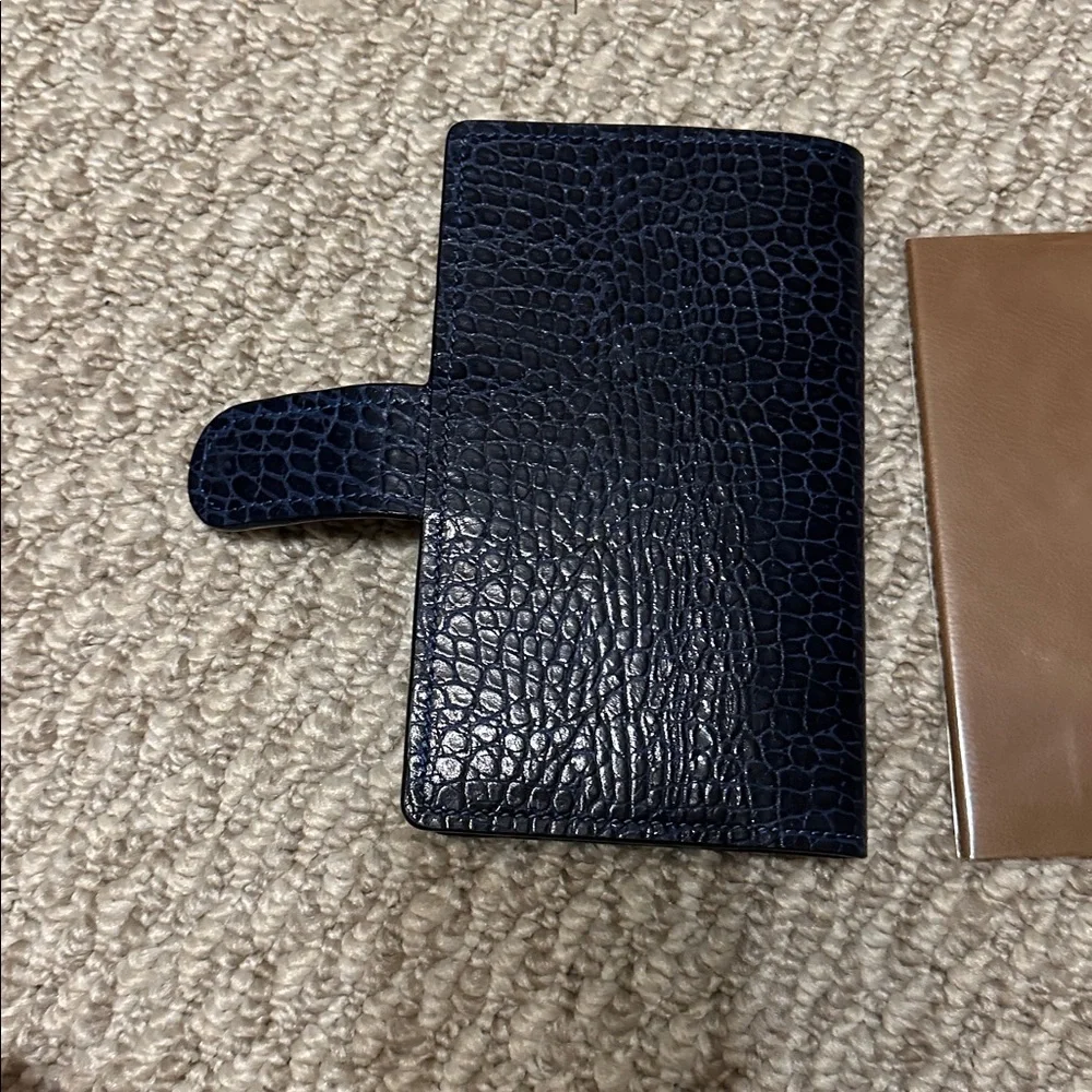 Genuine Leather B6 Slim Blue Cover (whpdesign) with Sterling Ink Note Booklet
